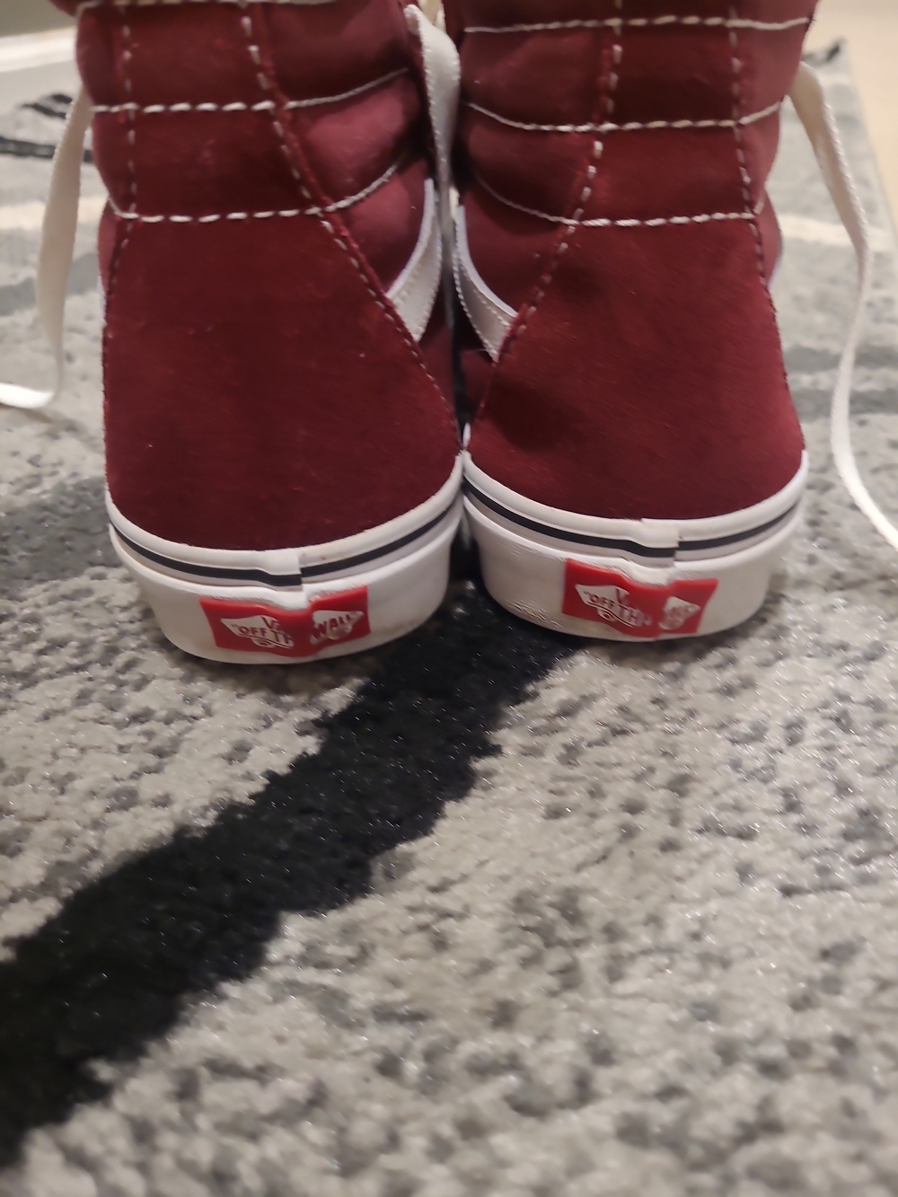 Vans Womens 6 Sk8-Hi High Top Suede Canvas Sneakers Maroon - Picture 5 of 12